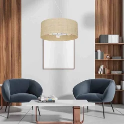 Lampa wisząca MARSHALL WHITE / RATTAN 3xE27 (MLP7490) - Milagro