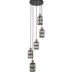 Lampa wisząca Menfi (PND-44236-5-BK-GD) - Italux