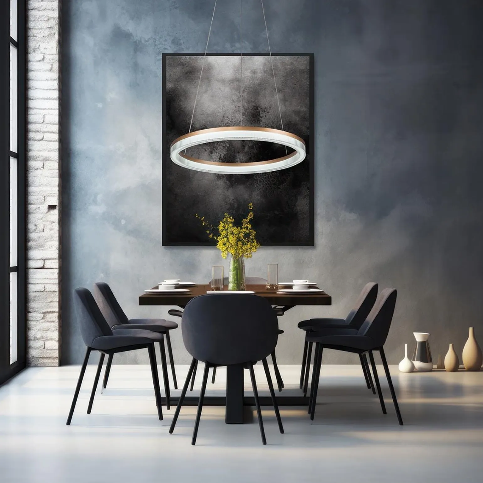 Lampa wisząca Midway Cristal duża (LP-033/1P L GD Cristal Triangle) - Light Prestige