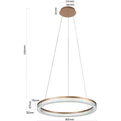 Lampa wisząca Midway Cristal duża (LP-033/1P L GD Cristal Triangle) - Light Prestige