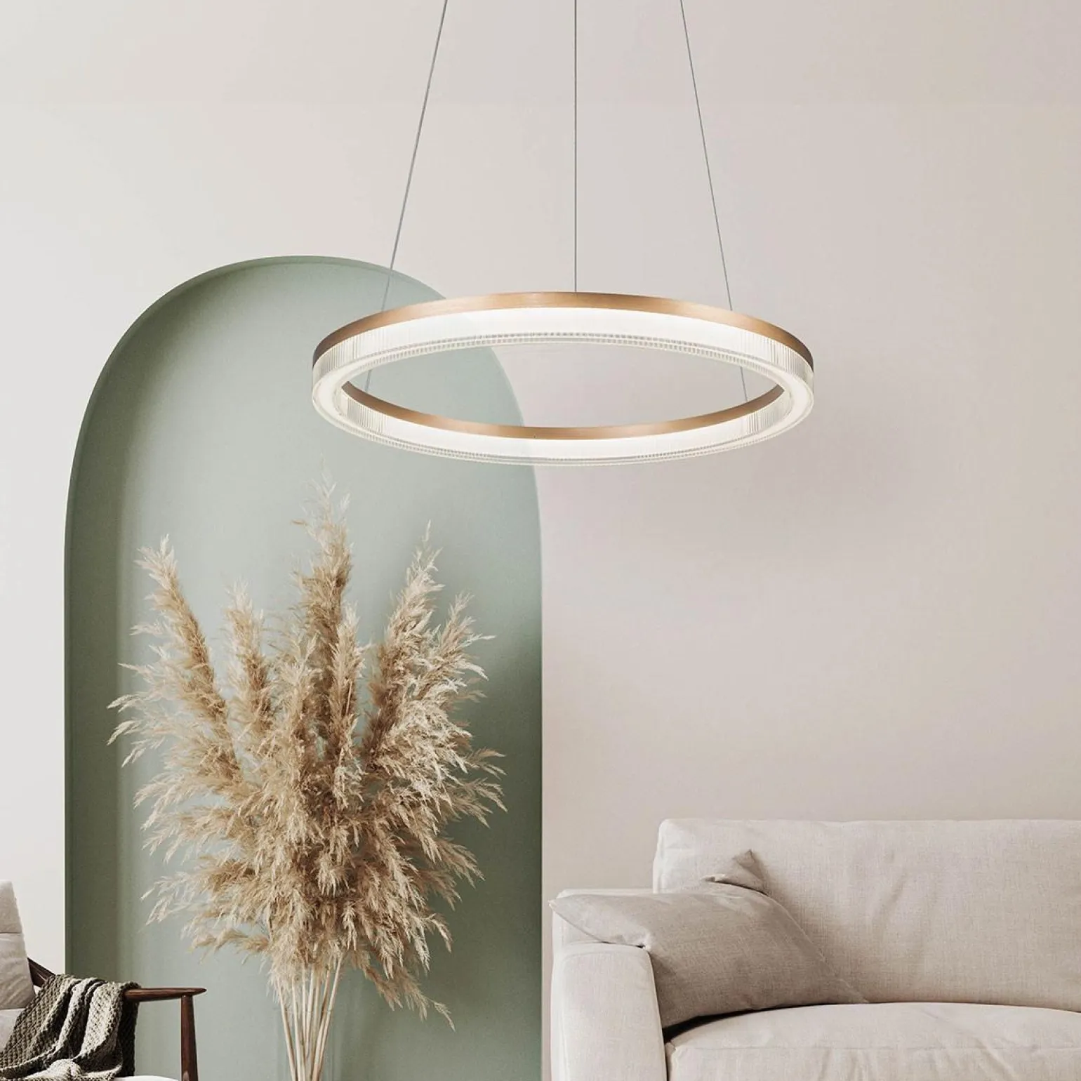 Lampa wisząca Midway Cristal duża (LP-033/1P L GD Cristal Triangle) - Light Prestige