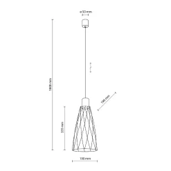 Lampa wisząca MODESTO BLACK Ø 19 cm (10161) - TK Lighting