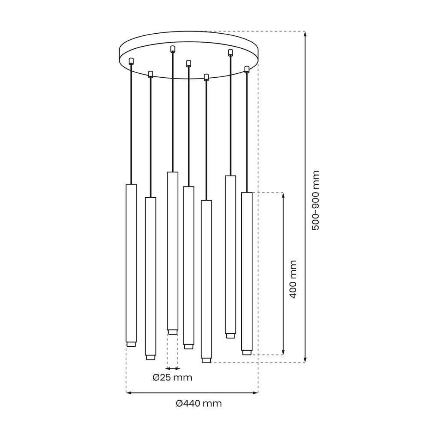 Lampa wisząca MONZA BRASS 7 (MLP8843) - Milagro