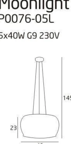 Lampa wisząca MOONLIGHT średnia (P0076-05L-F4FZ)- MAX-Light - żyrandol