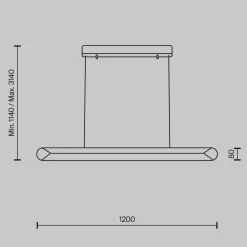 Lampa wisząca Motion (MOD276PL-L40W3K) - Maytoni
