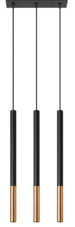 Lampa wisząca MOZAICA 3L czarny/miedź (SL.0889) - Sollux