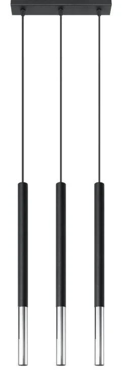 Lampa wisząca MOZAICA 3L czarny/chrom (SL.0886) - Sollux