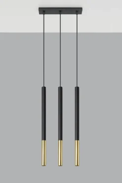 Lampa wisząca MOZAICA 3L czarny/złoto (SL.0892) - Sollux