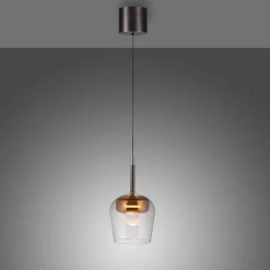 Lampa wisząca na pilota i aplikację, z płynną regulacją wysokości Q-KON MIEDZIANY (2741-20) - Paul Neuhaus