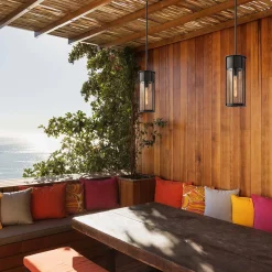 Lampa wisząca na taras Camillo Teksturowana czerń (KL-CAMILLO-P-TBK) - Kichler