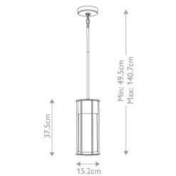Lampa wisząca na taras Camillo Naturalny mosiądz (KL-CAMILLO-P-PNBR) - Kichler