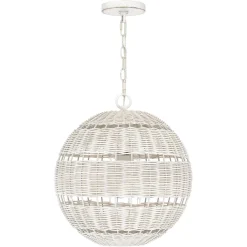 Lampa wisząca na taras Lindendale Antyczna biel (QZ-LINDENDALE-P-AWH) - Elstead Lighting