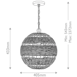 Lampa wisząca na taras Lindendale Antyczna biel (QZ-LINDENDALE-P-AWH) - Elstead Lighting