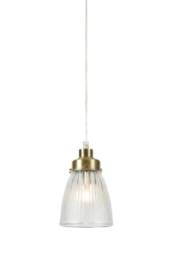 Lampa wisząca nad stół BELLIS Pendant 1L Clear/Antique Brass (109010) Markslojd