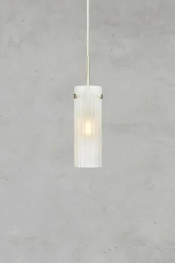 Lampa wisząca nad stół TIBIA Pendant 1L Frosted/Satin Nickel (109014) Markslojd