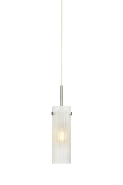Lampa wisząca nad stół TIBIA Pendant 1L Frosted/Satin Nickel (109014) Markslojd