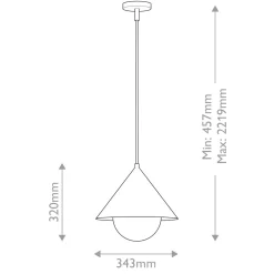 Lampa wisząca nad wyspę kuchenną Remyck Matowa czerń (ALM-REMYCK-P-BK) - Elstead Lighting