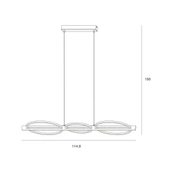 Lampa wisząca Natano (PND-55362-40W-WO) - Italux