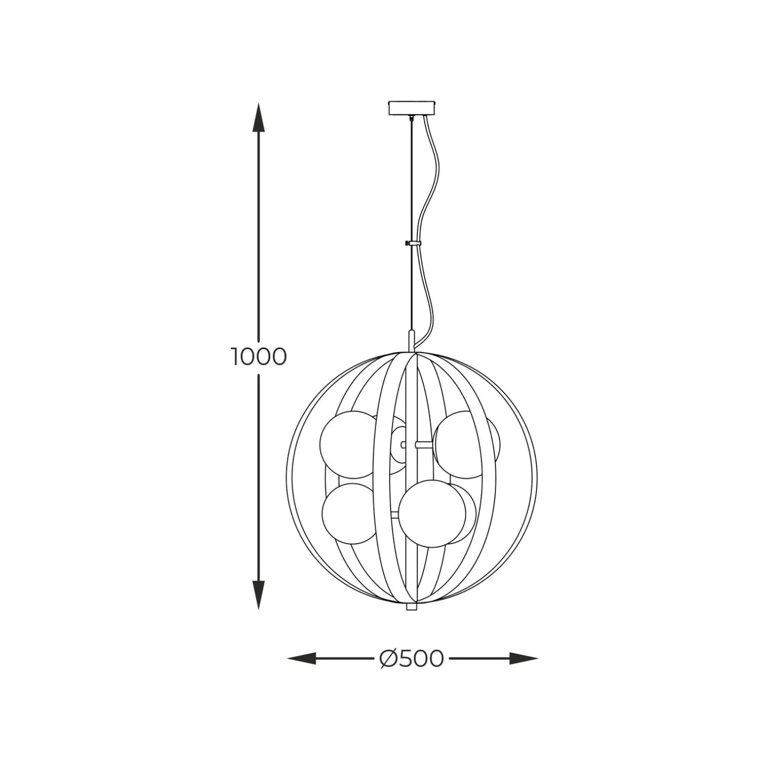 Lampa wisząca NELA 50 cm (1138) - Zuma Line