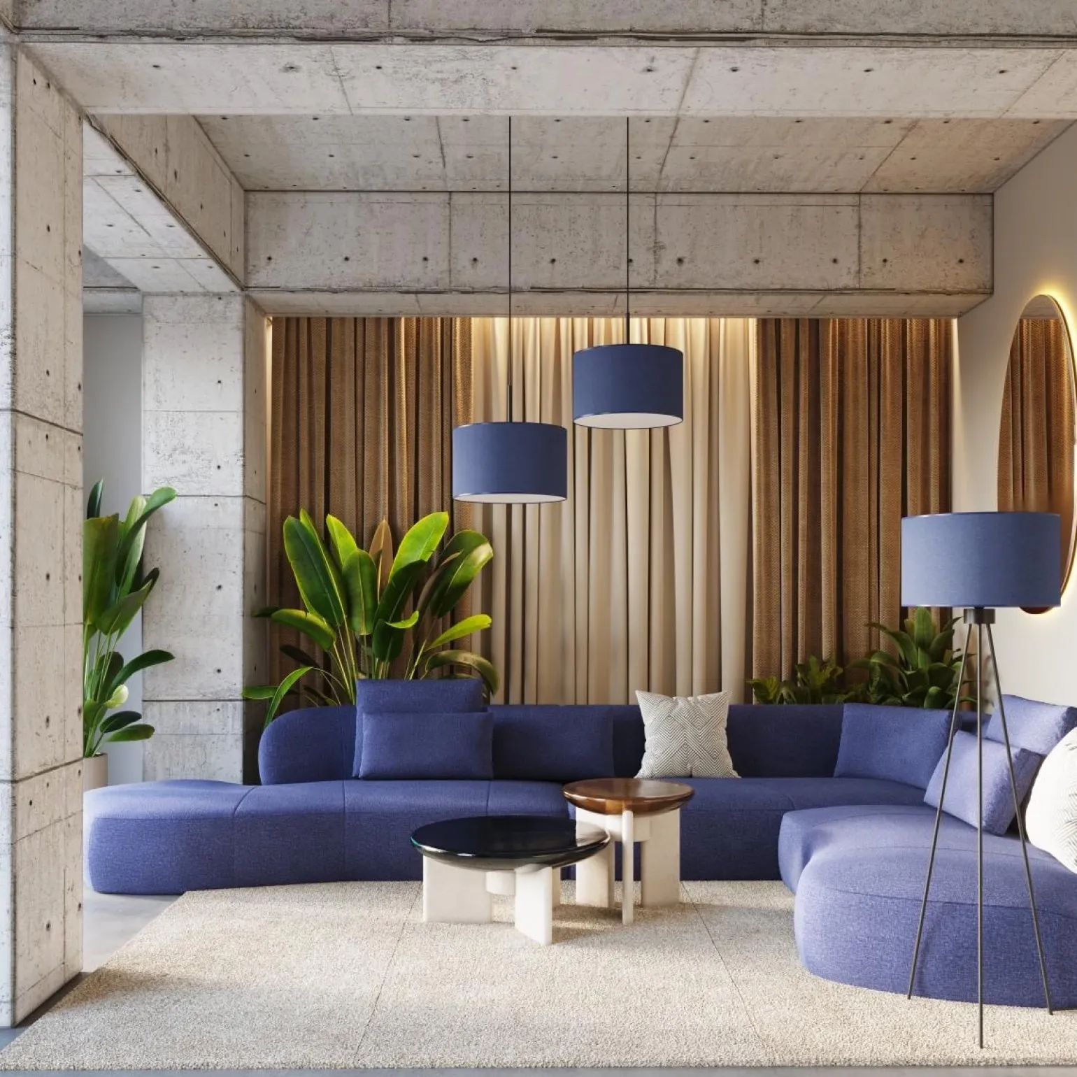 Lampa wisząca NEVIA granat (SL.1851) - Sollux Lighting