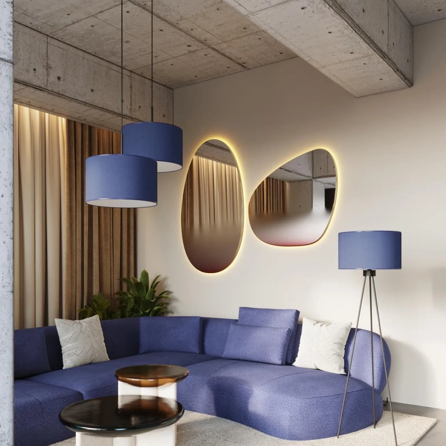 Lampa wisząca NEVIA granat (SL.1851) - Sollux Lighting