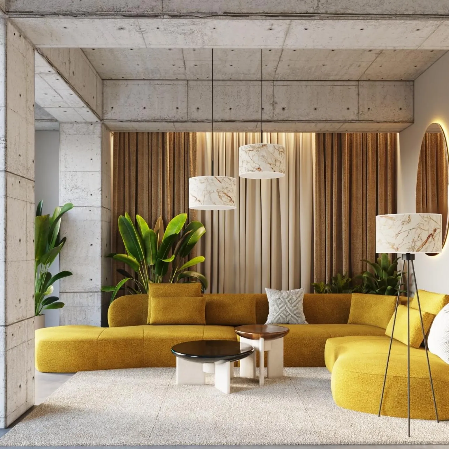 Lampa wisząca NEVIA marmur (SL.1850) - Sollux Lighting