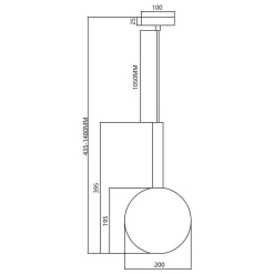 Lampa wisząca NIKO GOLD Ø 20 (ML0328) - Milagro