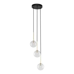 Lampa wisząca NILOS BLACK / GOLD 3PŁ (5942) - TK Lighting