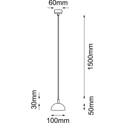 Lampa wisząca no. Di - Czarna (100 mm) (5160) - Shilo