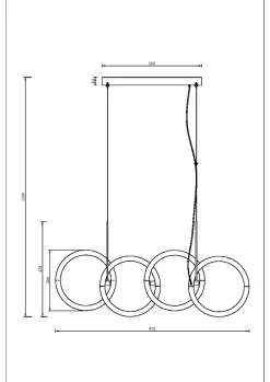 Lampa wisząca Node (MOD165PL-L40B3K) - Maytoni