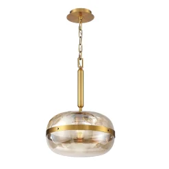 Lampa wisząca Nottingham - 1 źródło światła - Antyczny mosiądz (QN-NOTTINGHAM-1P-AB) - Quintiesse