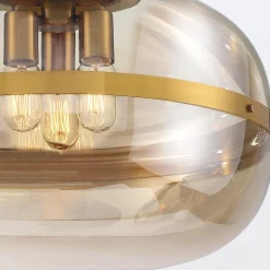 Lampa wisząca Nottingham - 3 źródła światła - Antyczny mosiądz (QN-NOTTINGHAM-3P-AB) - Quintiesse