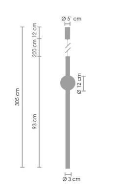 Lampa wisząca O-LINE LED 93 cm czarna (ST-1689L BK) - Step into Design