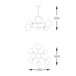 Lampa wisząca OMI czarna (1196) - Zuma Line