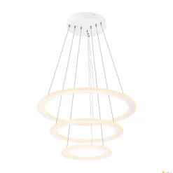 Lampa wisząca ONE FLAT triple DALI 2, Touch, biała (1007702) - SLV