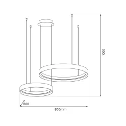 Lampa wisząca ORBITA 72W LED (ML1187) - Milagro