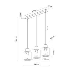 Lampa wisząca ORSON 3 PL (4568) - TK Lighting