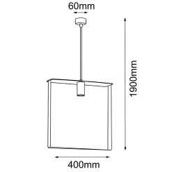 Lampa wisząca Ortiga 6 - Platyna mat (400 mm) (5159) - Shilo