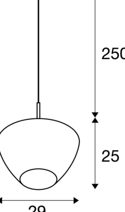 Lampa wisząca PANTILO CONVEX 29, 250 cm, miedź (1007879) - SLV