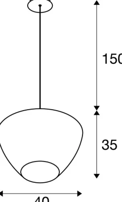 Lampa wisząca PANTILO CONVEX 40, miedź (1007876) - SLV