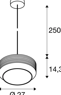 Lampa wisząca PANTILO ROPE 27 srebrna (1007598) - SLV