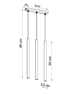 Lampa wisząca PASTELO 3 biała (SL.0466) - Sollux