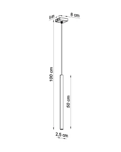 Lampa wisząca PASTELO 1 czarna (SL.0469) - Sollux