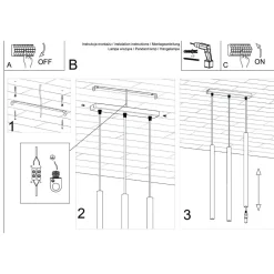Lampa wisząca PASTELO 3 zielona oliwka (SL.1520) - Sollux Lighting