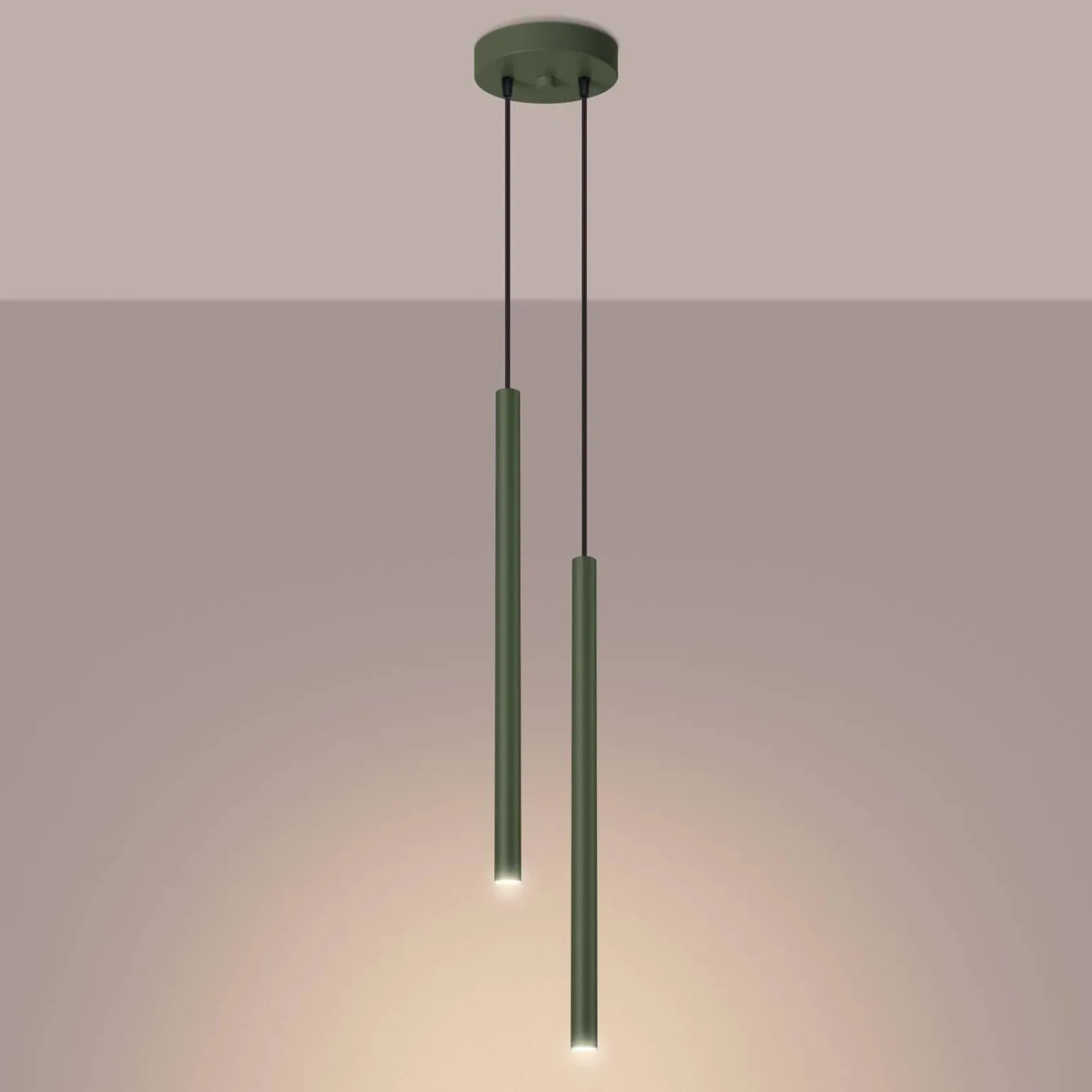 Lampa wisząca PASTELO 2 zielona oliwka (SL.1519) - Sollux Lighting