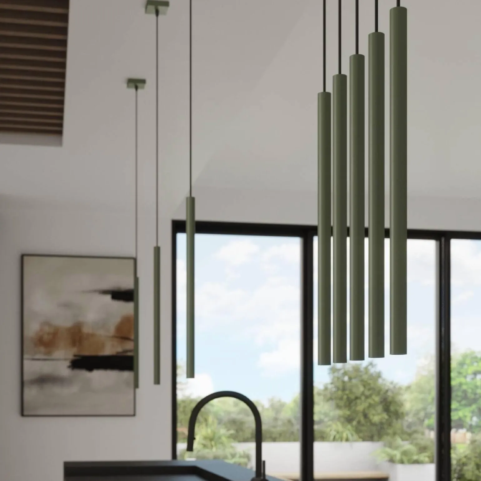 Lampa wisząca PASTELO 2 zielona oliwka (SL.1519) - Sollux Lighting