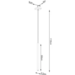 Lampa wisząca PASTELO 1 złota (SL.1170) - Sollux Lighting