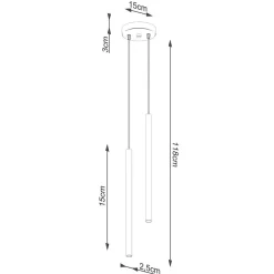 Lampa wisząca PASTELO 2 złota (SL.1305) - Sollux Lighting