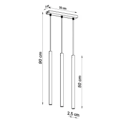 Lampa Wisząca PASTELO 3L złoty połysk (SL.1196) - Sollux Lighting