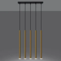 Lampa Wisząca PASTELO 5L złoty połysk (SL.1198) - Sollux Lighting